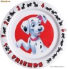 Farfurie plata din melamina 21cm 101 DALMATIENI