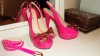 Pantofi superbi fuchsia cu fundita - noi!