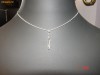 Pandantiv cristal swarovski column crystal AB (Aurora Borealis) si lant argint- bijuterii handmade mireas