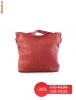 Geanta TinaR rosie cu model impletit