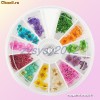 Flori uscate presate 65 buc, floricele pentru modele decor unghii, nail art 3D, manichiura