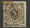 Deutsches Reich - 1889 M45a 3 pfennig(3), stampilat cu sarniera