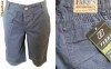 Pantaloni barbati 3/4, din bumbac, gri inchis albastrui, simpli, Farm's B6 W:31