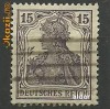 Deutsches Reich - 1916 M101b 15 pfennig(3), stampilat cu sarnier