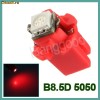 Led smd soclu T5 B8.5D pentru bord, de culoare rosie, lumini masina, auto