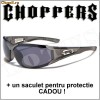 Ochelari de soare Choppers fumurii, rame argintiu inchis, lentile Super Safe cu grosimea de 2mm ! Bonus : un saculet pentru protectie ! Ochelari de soare Choppers fumurii, rame argintiu inchis, lentile Super Safe cu grosimea de 2mm ! Bonus : un saculet pentru protectie !