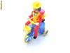 Clovn pe bicicleta cu muzica si lumini, jucarii,jucarie copii educativa, muzicala