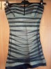Rochie de seara aurie cu voal negru