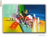 Tablou Abstract 67 - ulei pe panza 90x60cm pe sasiu