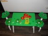 Masuta + 2 scaunele din lemn pentru copii Masuta + 2 scaunele din lemn pentru copii