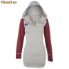Hanorac dama Golddigga Gri/Rosu - cod 665199 marimea S