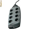 Priza multipla cu protectie la supratensiune Belkin, 8 prize, TEL, antracit