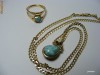 Set Lant Pandantiv si inel aur 14 k ct 100 ron / gram