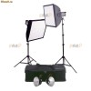 Kit lumini de studio Kaiser 3155 (2 lampi halogen 1000W, 2 softboxuri 60x60cm, 2 stative 70-230cm si geanta transport)