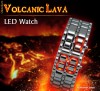 CEAS Lava Iron Samurai Sport Fashion ,argintiu cu LED rosu , tip bratara (latime 2.5cm) , Unisex