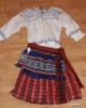 COSTUM POPULAR COPII FATA FETITA  4 PIESE IE BRAU FUSTA DOUA CATRINTE (FATA/SPATE)