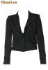 Sacou office MANGO MNG by zara, bleumarin cu dungi subtiri, cambrat pe corp, nou S 36