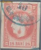 1868 - Carol I cu favoriti, 18b stampilat