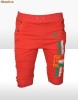 Pantaloni 3/4 Adidas , semitur, conici de trening , bumbac - editie GOLD - 60 ron
