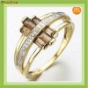 Bijuterie Eleganta Inel  Tanzanite Dama Aur Galben Filled 10KT