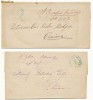 RFL 1876 ROMANIA lot 2 plicuri oficiale Ramnicu Valcea spre Craiova via Pitesti