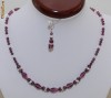 Colier si cercei cristale SWAROVSKI mov