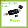 Cititor USB de Sim si Card Micro SD GSM/CDMA/3G Reader + Driver CD