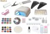 KIT/SET UNGHII CU GEL MANICHIURA UNGHII FALSE:LAMPA UV 36W+10 GELURI+ACCESORII