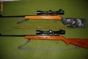 Vand doua arme Geco Cugir, arme de tir cu glont, calibrele 5.65 x 26 (. 22 WMR )   si .22 LR cu lunete noi, Bushnell si Tasco foto