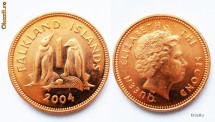 FALKLAND ISLANDS 1 PENNY 2004 UNC EXOTICA **