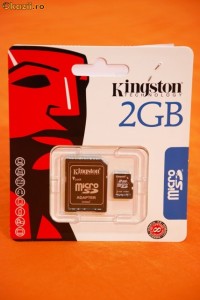 MICRO SD 2GB KINGSTON , NOU, SIGILAT-PT. ORICE DISPOZITIV!!! foto