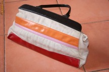 Geanta MEEX piele + material textil