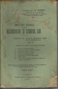 Fl. Tenescu - CUNOSTINTE GENERALE ASUPRA RAZBOIULUI SI STUDIUL  LUI foto