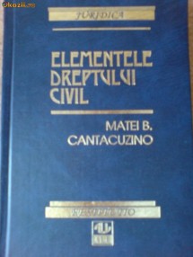 Matei Cantacuzino Elementele dreptului civil 1998 foto