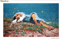 A Shepherd Boy - Frantz von Lenbach - goblen Ciobanas, colectie foto