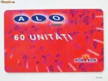 CARTELA ALO GSM 60 UNITATI CS DE LA RUE ** foto
