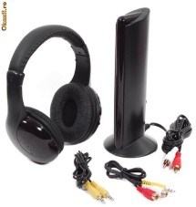 Casti Wireless 5 in 1 cu microfon si radio FM incorporat - Garantie - Livrarea Gratuita