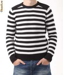 Pulover Jack and Jones Winner Knit Pac Stripe black [Cod: TZPJ040] foto