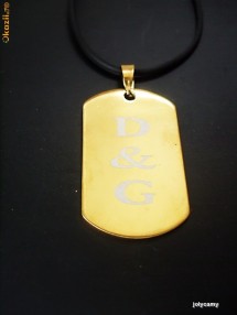 Lant cu medalion auriu D&G foto