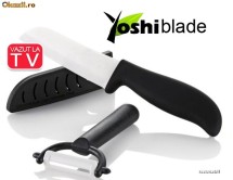 Cutit ceramica Yoshiblade Bonus dispozitiv decojire din ceramica si huse protectie foto