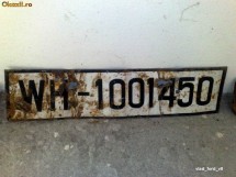 Numar inmatriculare militar german WEHRMACHT WH Kubelwagen din razboi