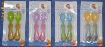 Set lingurita+furculita  hrana bebelusului, DISNEY WINNIE THE POOH,nou din UK!BPA free,varsta 4m+,dishwasher+microwave safe ROZ/VERDE/PORTOCALIE foto