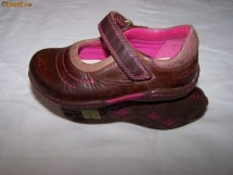 Pantofiori piele CLARKS 21-22 ; UK 4,5(interior 13,8 cm) foto