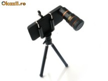 Iphone 4 lentila+trepied zomm 8x foto