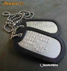 Dog Tag imprimat la comanda, Inox DOG TAG INOX