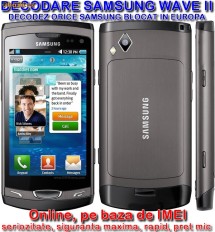 DECODARE SAMSUNG WAVE II S8530 ONLINE ( COD DEBLOCARE ), PE IMEI *** Trimit codul pe mail, Y, Skype etc. *** PRET PROMOTIONAL *** foto