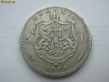 5 lei 1881 -G lat