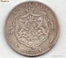 5 lei 1881 rege g lat