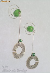 Cercei Handmade - Spiral Green (cer00007) foto