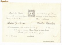 INVITATIE NUNTA, 1919